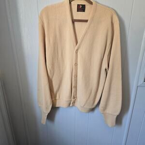 Arnold Palmer by Robert Bruce Cardigan L – Vintage, Beige, Grandpa Style